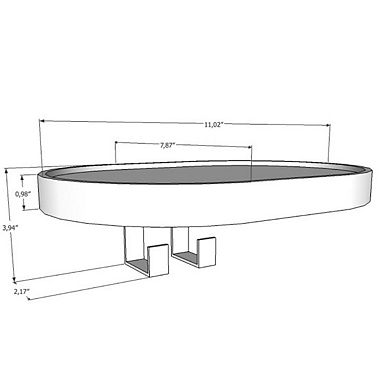WOODEK Hardood Coat Rack with a Shelf and Two Hooks