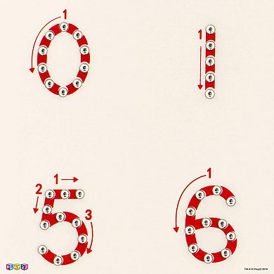 Magnetic 0-9 Doodle Board for Numbers Learning with 133 Slots Erasable Includes a Pen