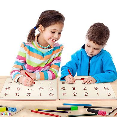 Magnetic 0-9 Doodle Board for Numbers Learning with 133 Slots Erasable Includes a Pen