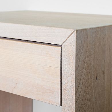 WOODEK Hardwood floating Nightstand with Open Shelf - Versatile Bedside Table for Bedroom