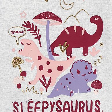Toddler Girl Carter's 4-pc. Dinosaur Snug Fit Pajama Tops & Pajama Pants Set