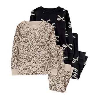 Toddler Girl Carter's 4 pc Print Snug Fit Cotton Pajama Tops & Pajamas Pants Set
