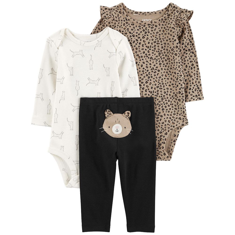 Carter's 3pc Baby Girl Purple Deer Bodysuits and Pants Set main image 0
