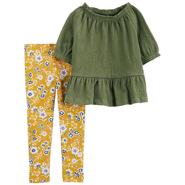 Carter's Toddler Girl 2-Piece Lemon Top & Short Set - Yellow main image 1