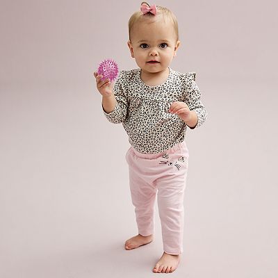 Carter s Baby Girls 2 Piece Leopard Bodysuit Pant Set 3M Multi