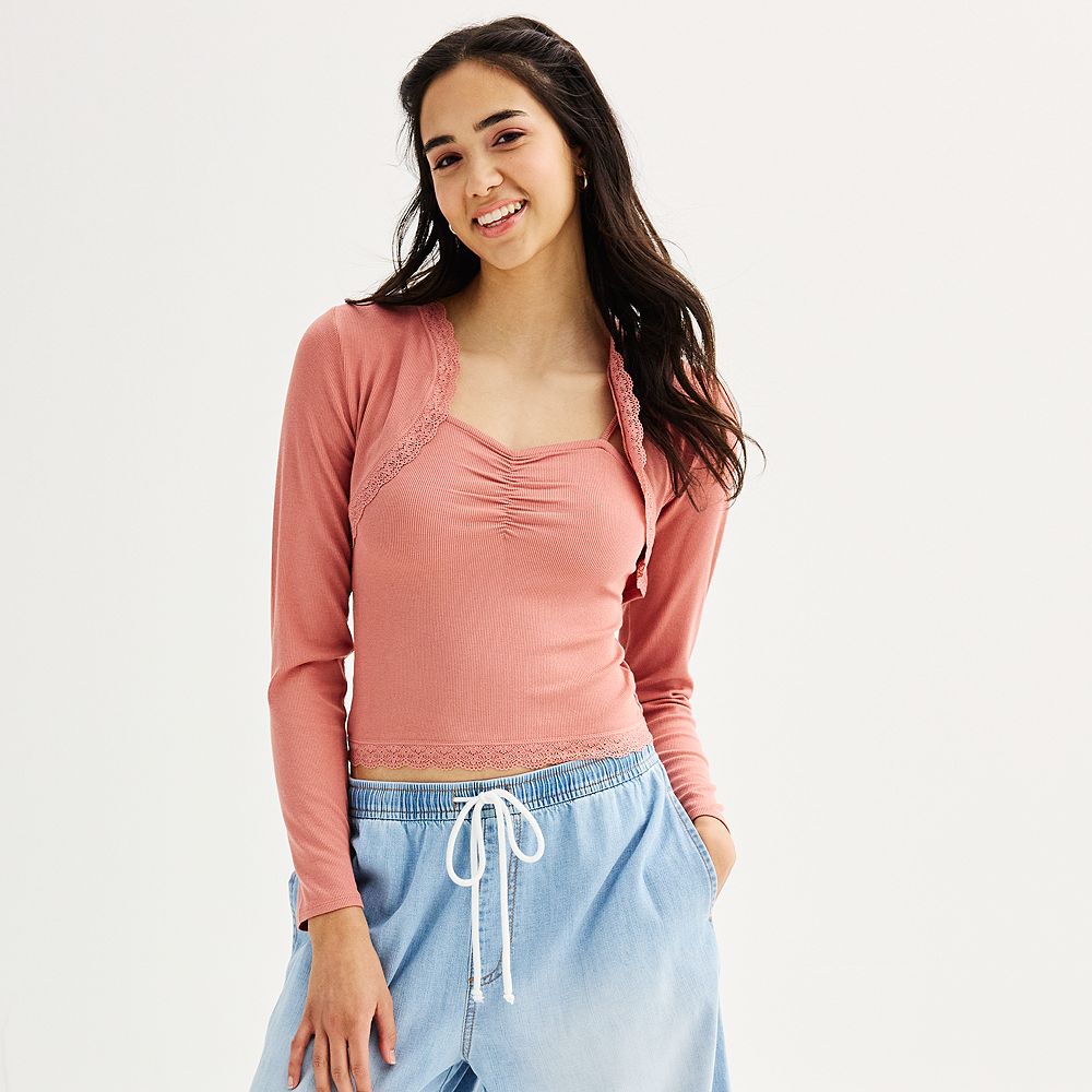 Flight Risk Rosy 2-Piece Shrug Top