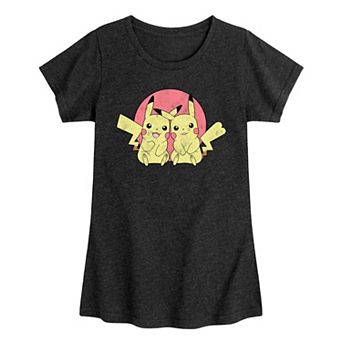Girls 7-16 Pokemon Pikachu Group Circle Graphic Tee