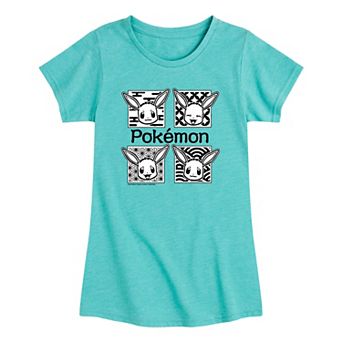 Girls 7-16 Pokemon Wagara Grid Eevee Graphic Tee
