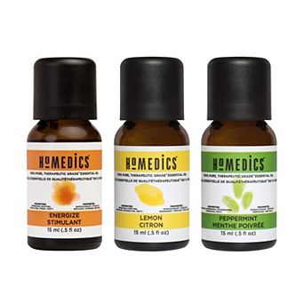 HoMedics Uplift and Energize Trio Essential Oils 3-Pack