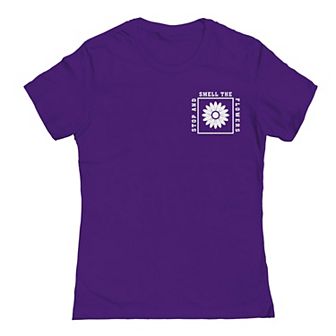Junior's Smell The Flowers Womens Graphic Tee