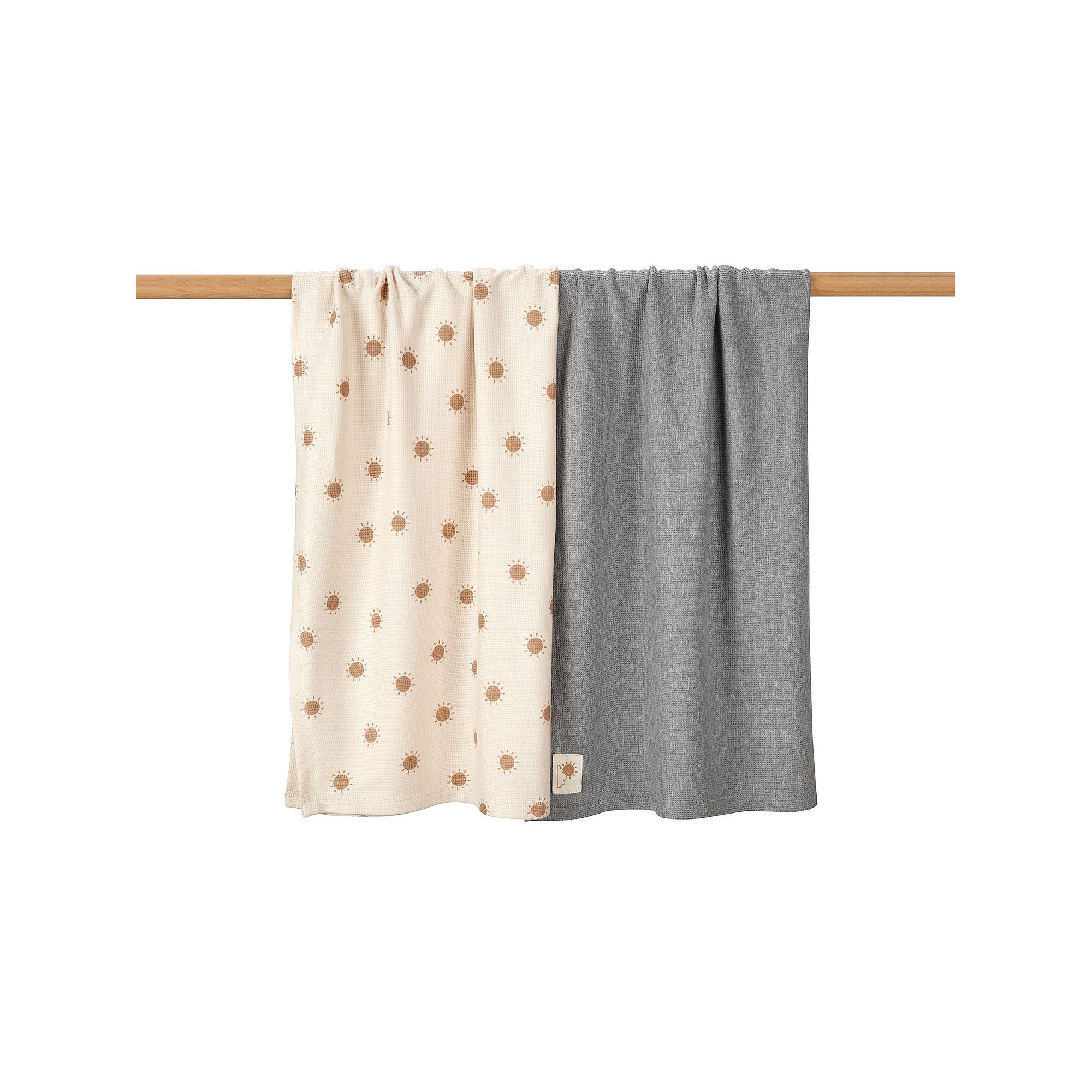 Baby Carters 2-Pack Swaddle Blanket Set, Gray