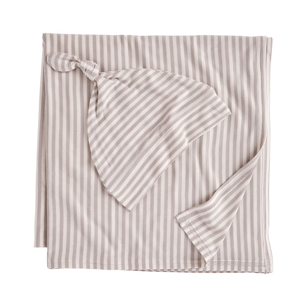 Baby Carter's 2-Piece Striped Swaddle Cap and Blanket Set