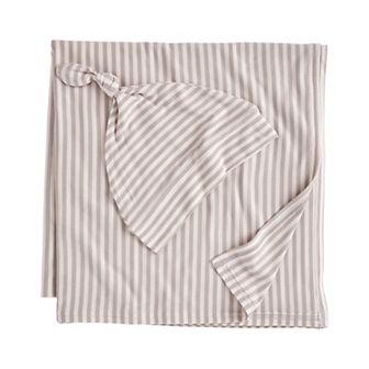 Baby Carter's 2 pc Striped Swaddle Cap and Blanket Set