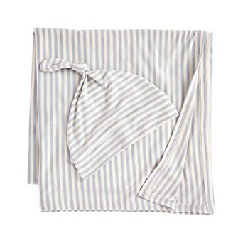 Baby Carter's 2 pc Striped Swaddle Cap and Blanket Set
