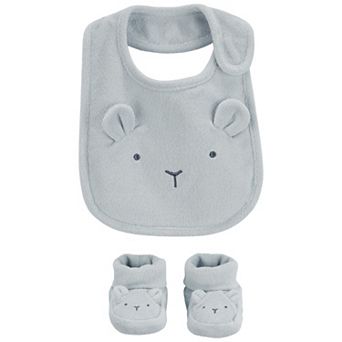 Baby Carter's 2 pc French Terry Bib and Booties Set