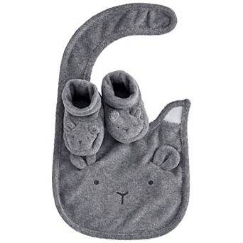 Baby Carter's 2 pc French Terry Bib and Booties Set