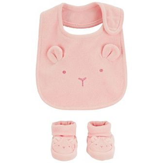 Baby Carter's 2 pc French Terry Bib and Booties Set