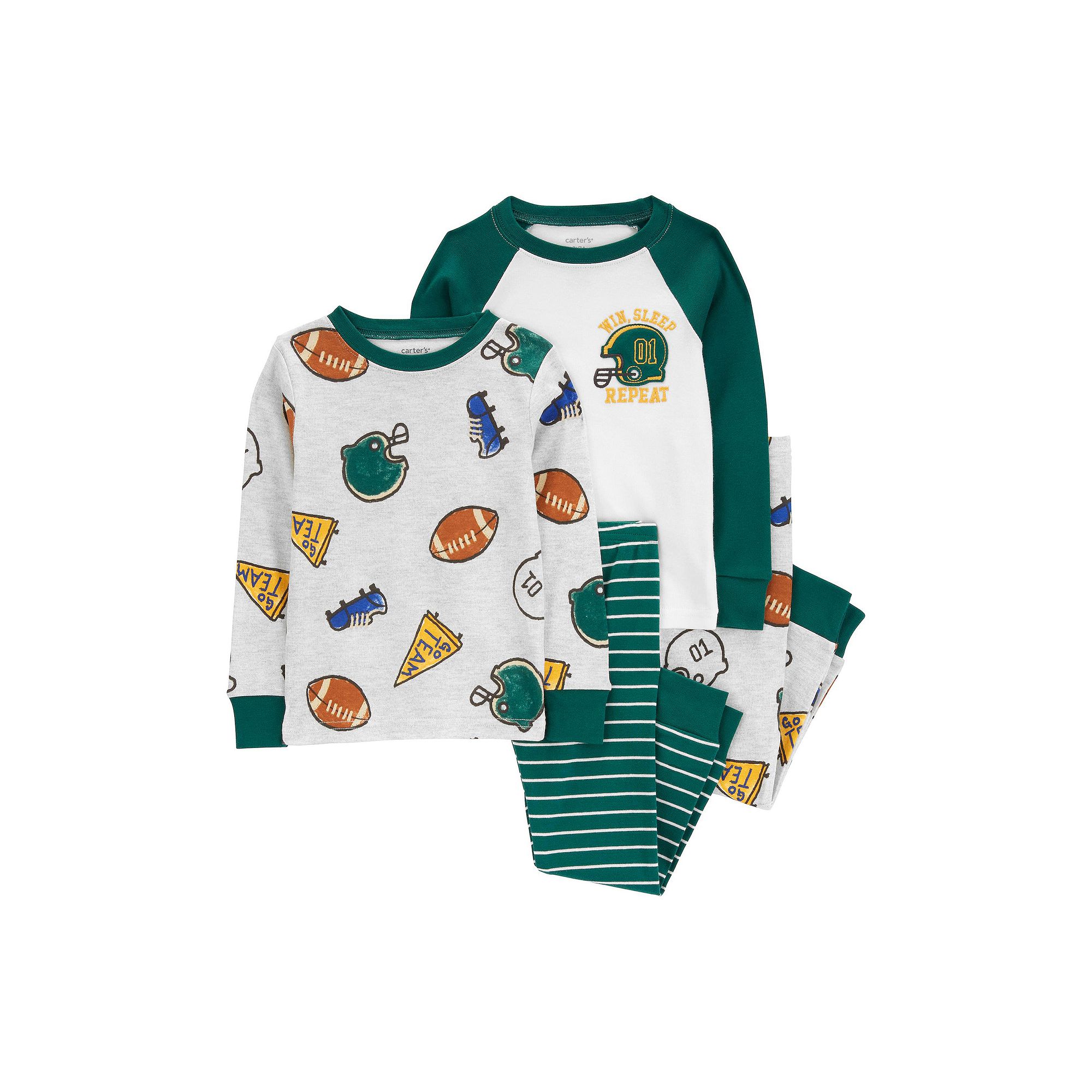 Baby & Toddler Boy Carters 4-pc. Sports Snug Fit Pajama Tops & Pajama Pant