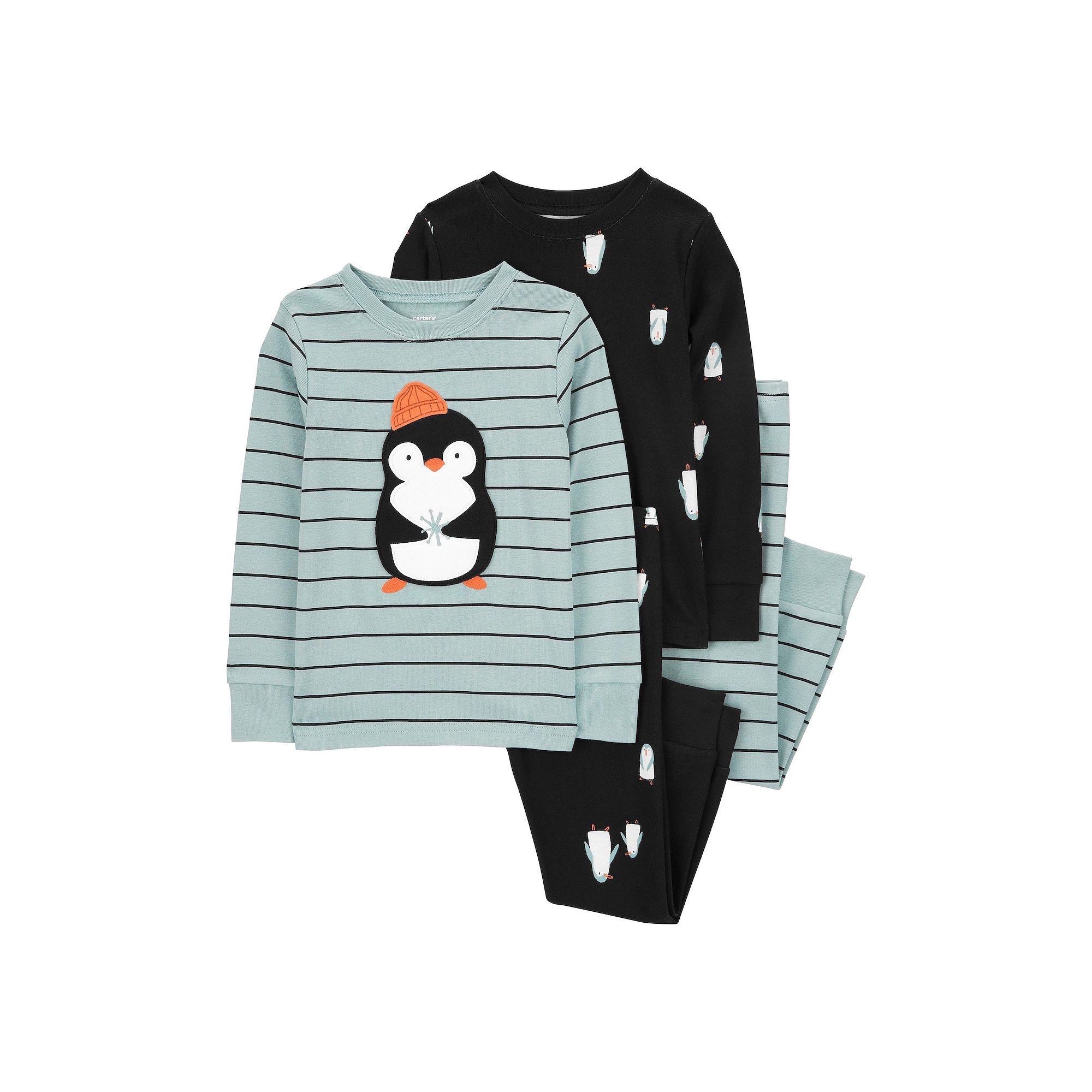 Baby Boy Carters 4-pc. Penguin Snug Fit Pajama Tops & Pajama Pants Set, Bo