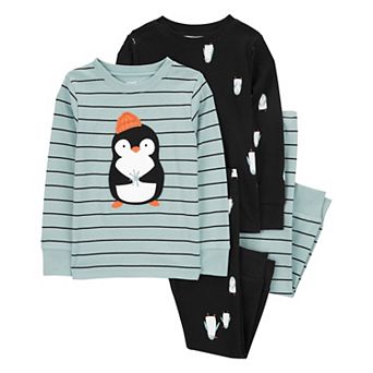 Baby Boy Carter's 4 pc Penguin Snug Fit Pajama Tops & Pajama Pants Set