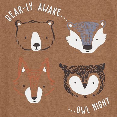 Baby & Toddler Boy Carter's 4-Piece Woodland Creatures Snug Fit Pajama Tops & Pajama Pants Set