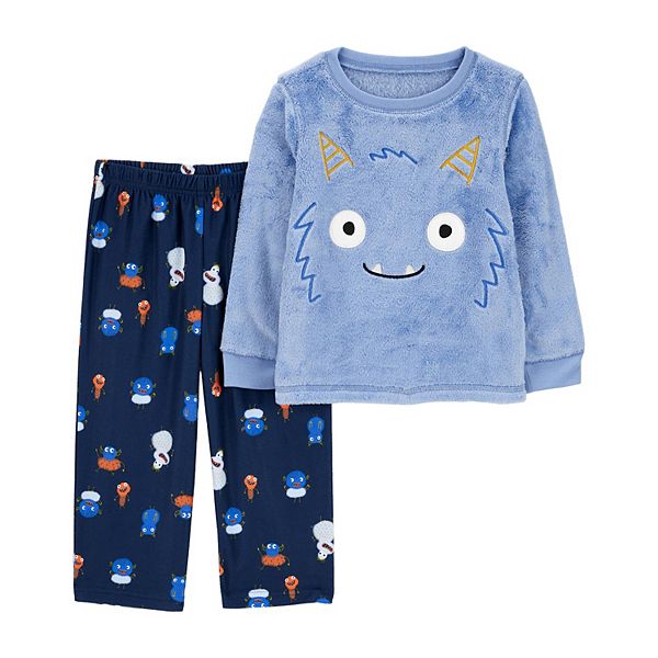 Toddler Boy Carter s 2 pc. Fuzzy Monster Pajama Top Pajama Pants Set