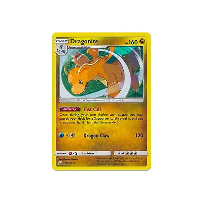 dragonite pokemon card dragon type