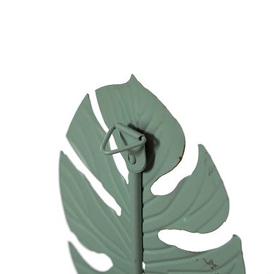 Metal Decorative Modern Wall Mounted Hook Leaf Design Single Prong Hanger