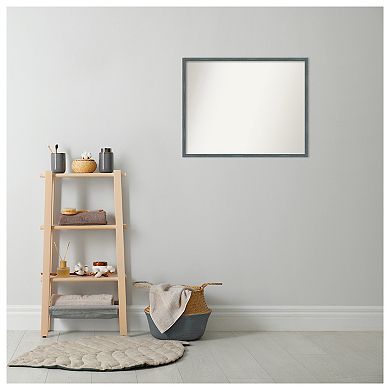 Dixie Rustic Narrow Non-beveled Wood Bathroom Wall Mirror