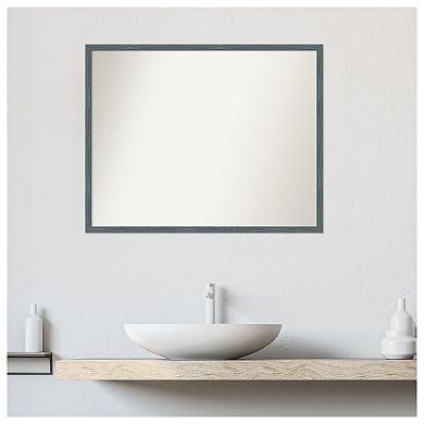 Dixie Rustic Narrow Non-beveled Wood Bathroom Wall Mirror