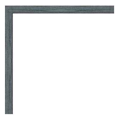 Dixie Rustic Narrow Non-beveled Wood Bathroom Wall Mirror