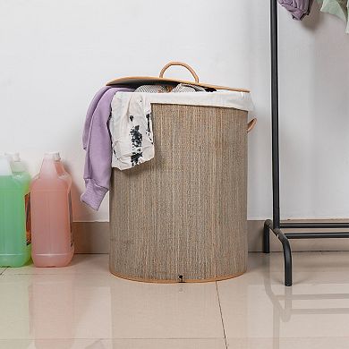 Mendong Collapsible Waterproof Laundry Hamper with Lid and Handles