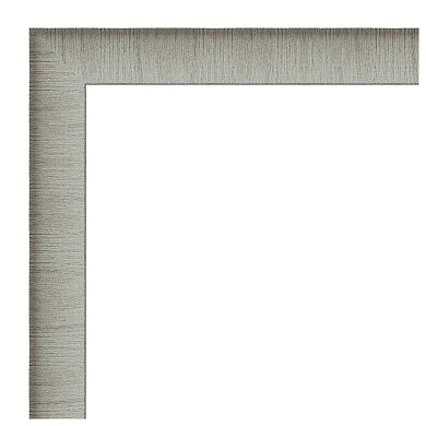 Elegant Brushed Narrow Petite Bevel Bathroom Wall Mirror