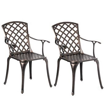 Indoor and Outdoor Dining Chairs Cast Aluminum