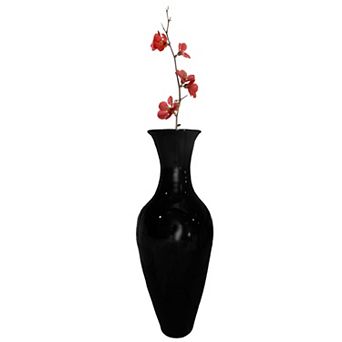 Uniquewise Tall Modern Bamboo Floor Vase, for Dining, Living Room, Entryway, Flower Holder