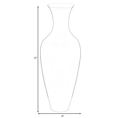 Uniquewise Tall Modern Bamboo Floor Vase, for Dining, Living Room, Entryway, Flower Holder