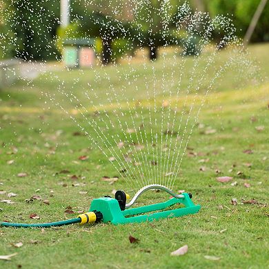 Oscillating Water Sprinkler with Nozzle Jets
