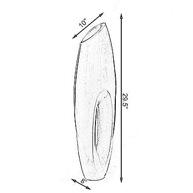 Tall Decorative Lightweight Floor Vase for Home Decor, Entryway, Dining Room, Living Room