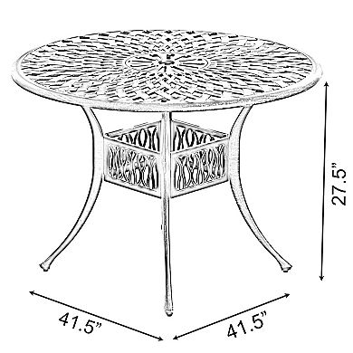 Indoor and Outdoor Dinning Table Bistro Patio Cast Aluminum