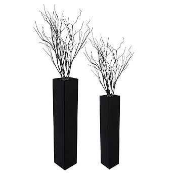 Tall Wooden Modern Floor Vase