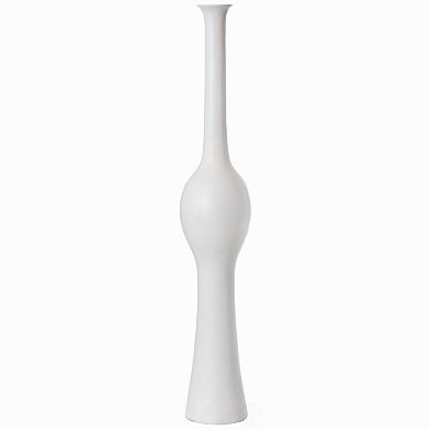 Unique Style Floor Vase for Entryway Dining or Living Room, White Ceramic 42.5 in.