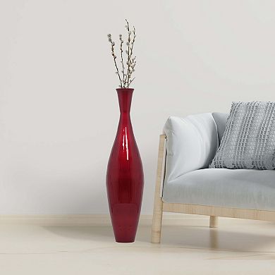 Tall Modern Bamboo Narrow Trumpet Floor Vase