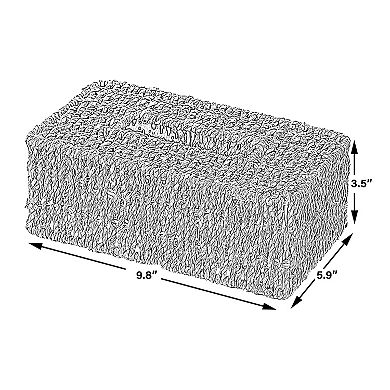 Woven Seagrass Wicker Tissue Box Cover Holder