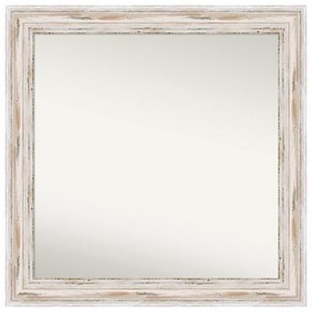Alexandria Non-beveled Wood Bathroom Wall Mirror