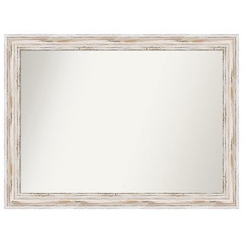 Alexandria Non-beveled Wood Bathroom Wall Mirror