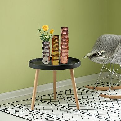 Set of 3 Decorative Modern Metal Honeycomb Design Table Flower Vase