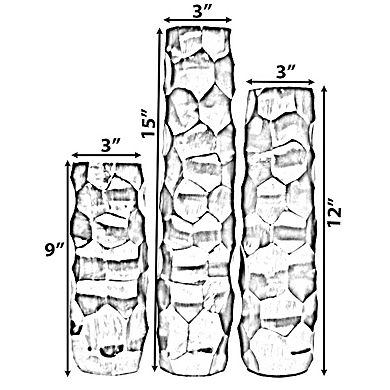 Set of 3 Decorative Modern Metal Honeycomb Design Table Flower Vase