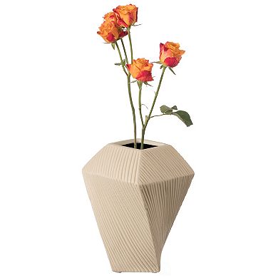 Decorative Ceramic Square Twisted Centerpiece Table Vase