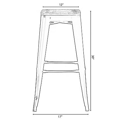 Decorative Accent Bar Stool for Indoor and Outdoor