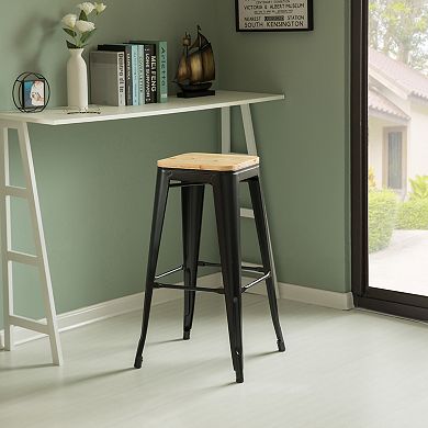 Decorative Accent Bar Stool for Indoor and Outdoor